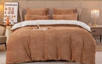 Queen size Corduroy Textured 5 Piece Comforter set