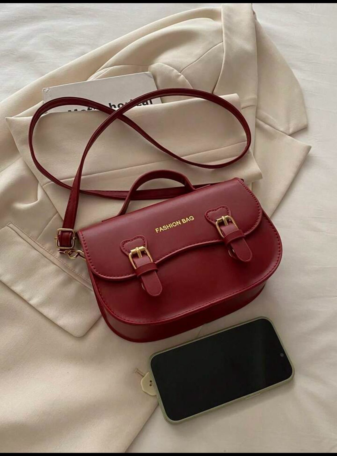 Maroon sling bag