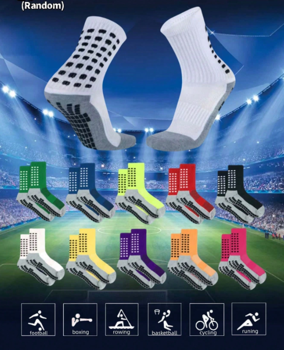 Men's Sports Style Non-Slip Socks 12 Pack