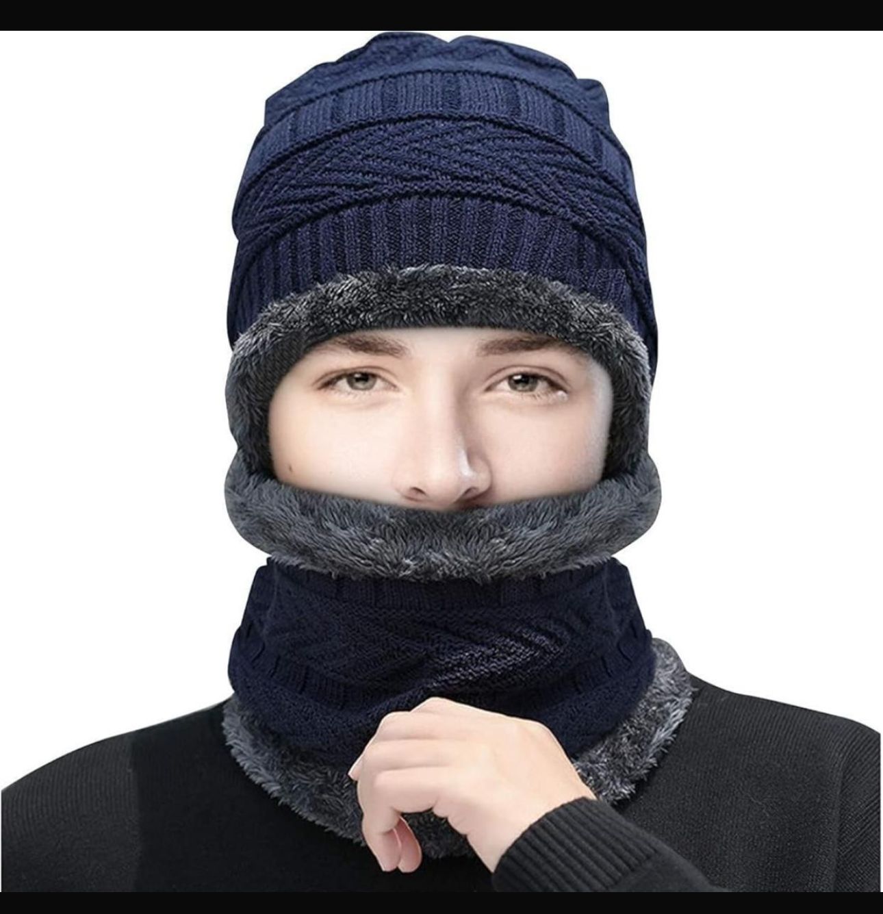 Unisex beany and scarf set