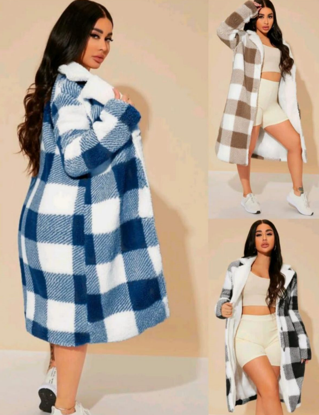 3 Quarter Checked Coat