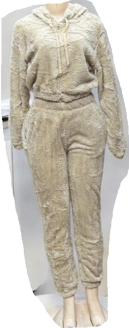 Fleecy cropped tracksuit