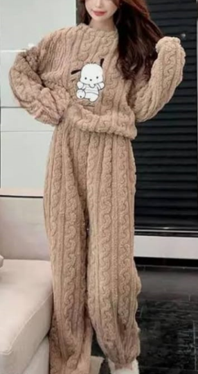 Plush Puppy Pajama set
