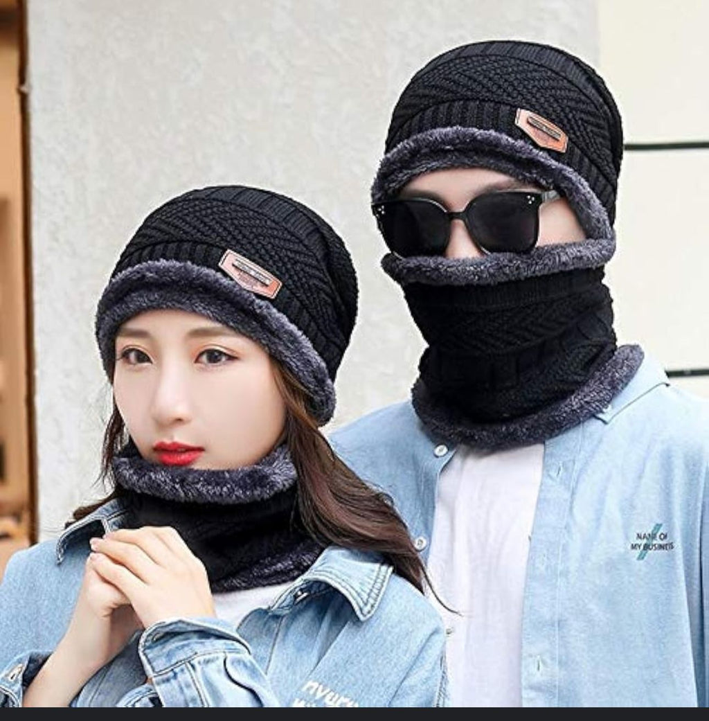 Unisex beany and scarf set