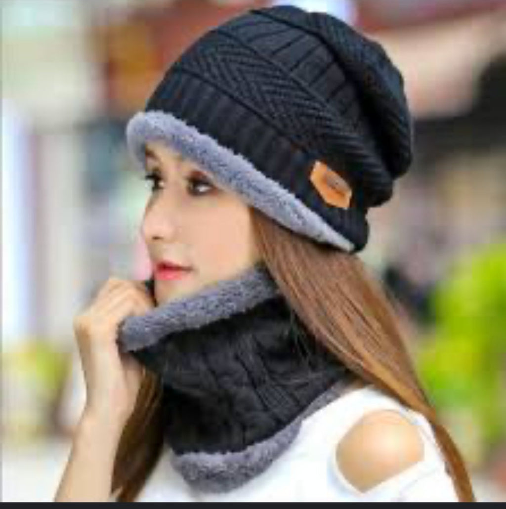 Unisex beany and scarf set